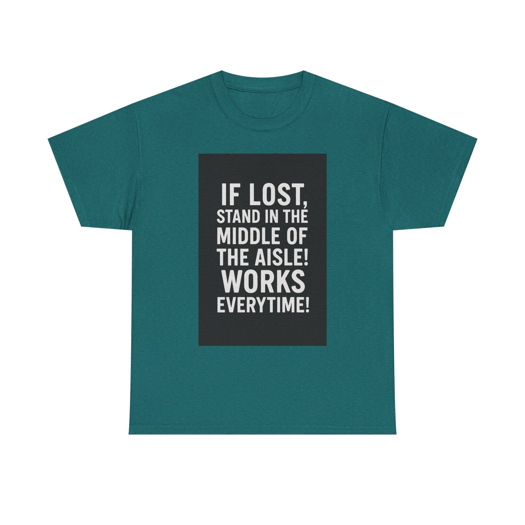 Lost Aisle Humor T-Shirt, Funny Unisex Tee, Gift for Travelers, Quirky Shirt for Adventures, Comedic Apparel