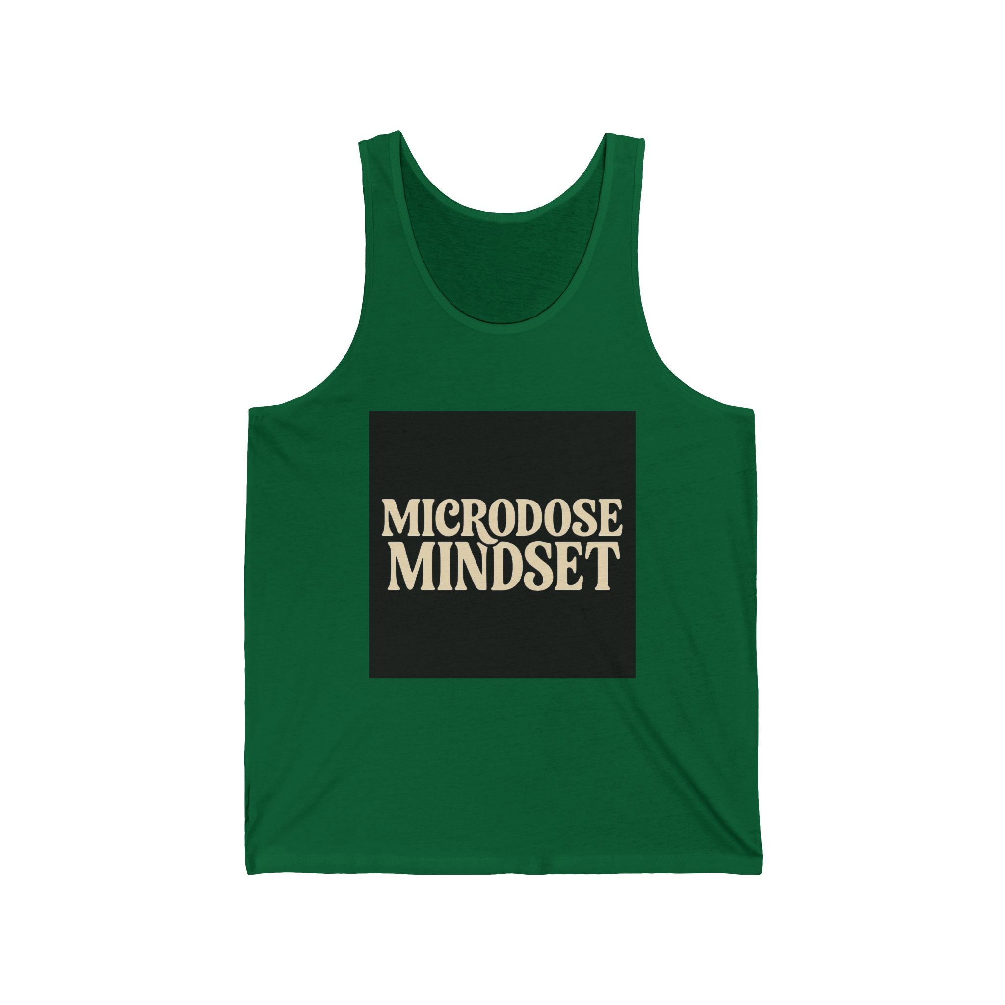Microdose Mindset Unisex Jersey Tank | Motivational Fitness Wear, Yoga Apparel, Summer Essential, Gift for Athletes