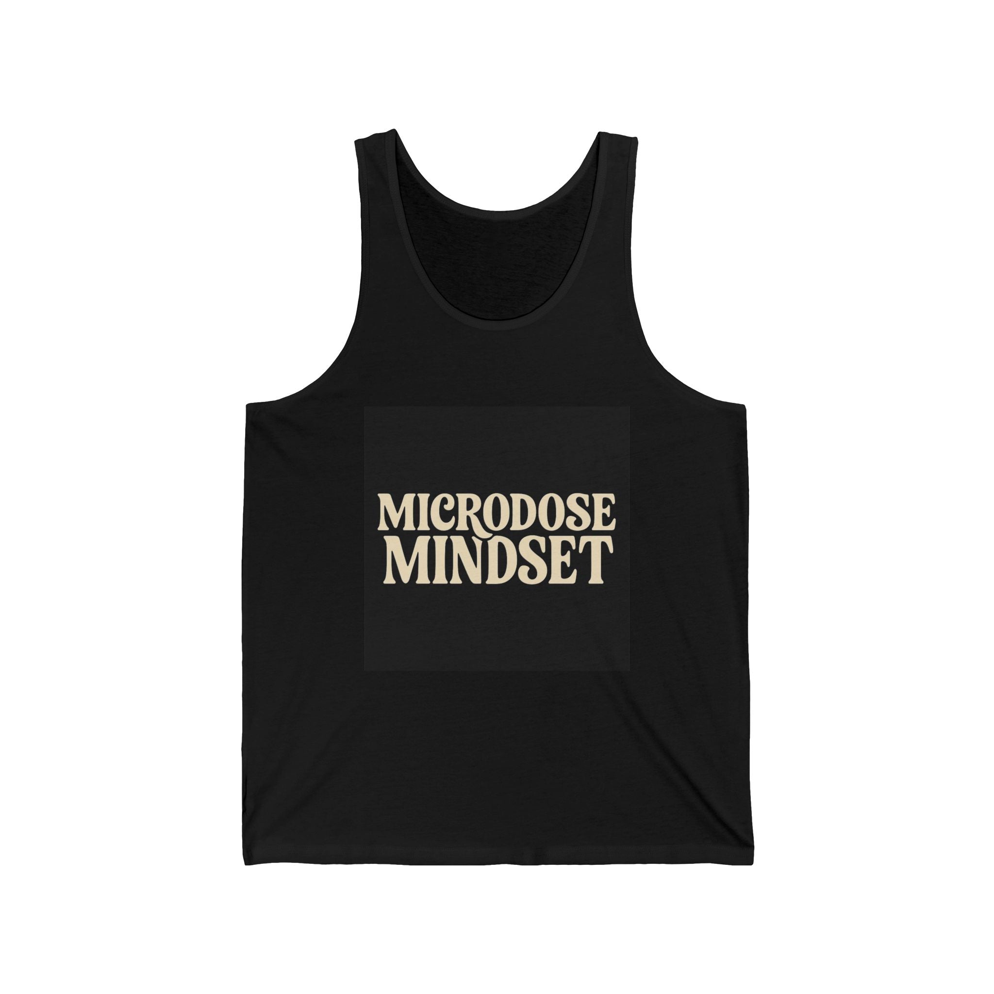 Microdose Mindset Unisex Jersey Tank | Motivational Fitness Wear, Yoga Apparel, Summer Essential, Gift for Athletes
