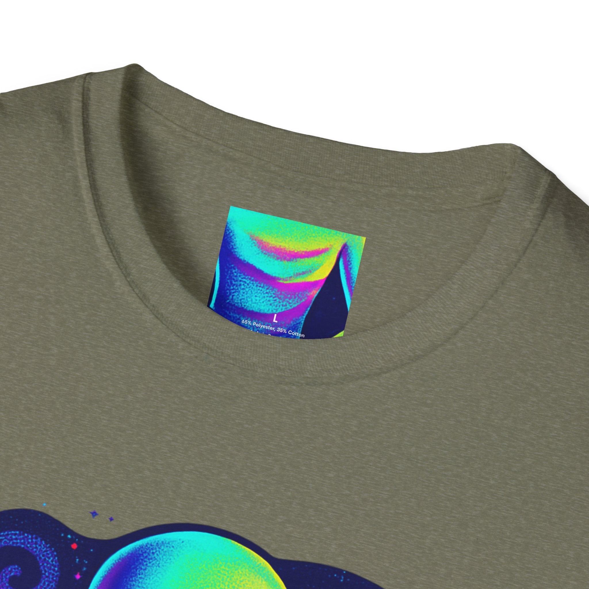 Cosmic Trip Unisex Softstyle T-Shirt - Alien Graphic Tee for Space Lovers, Gift for Birthdays, Festivals, and Casual Wear