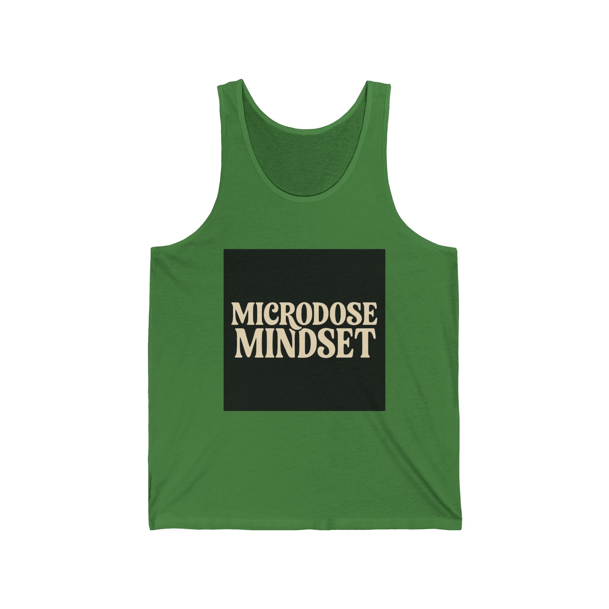 Microdose Mindset Unisex Jersey Tank | Motivational Fitness Wear, Yoga Apparel, Summer Essential, Gift for Athletes