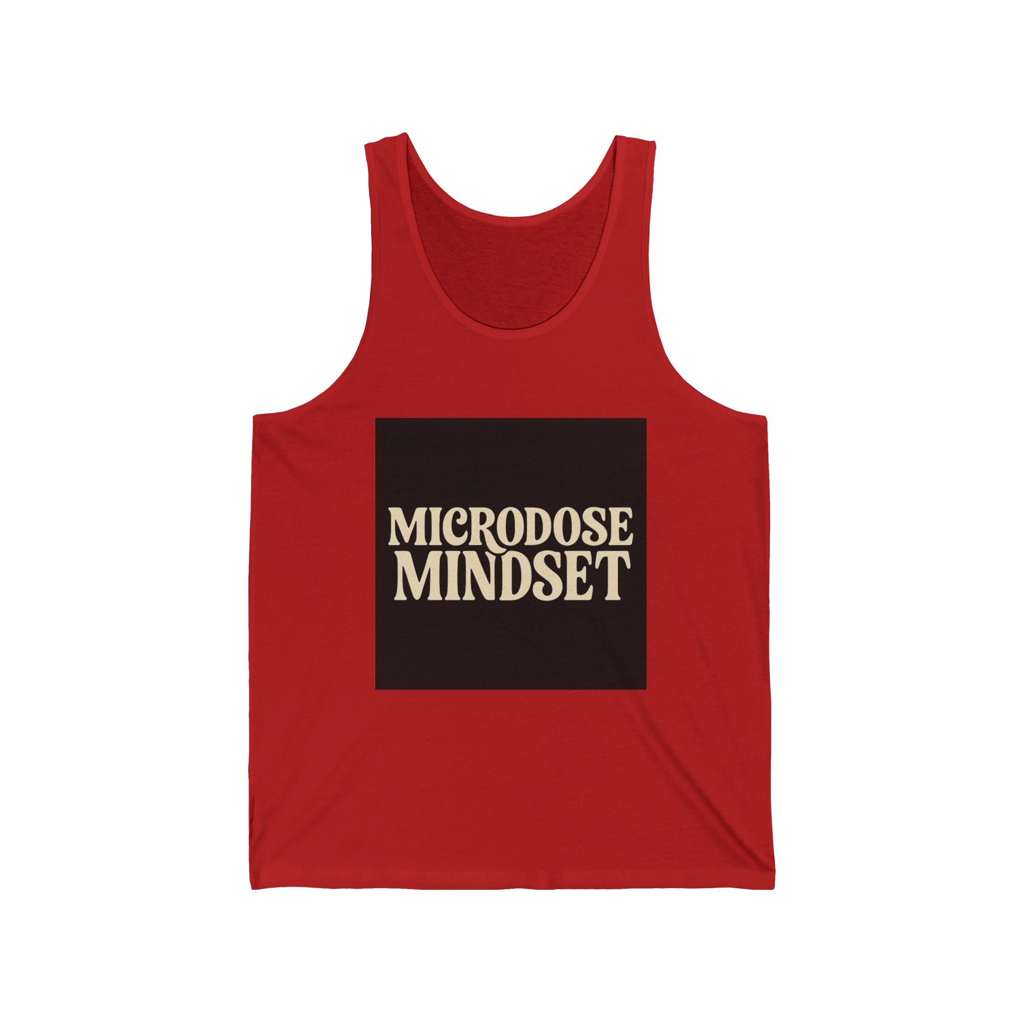 Microdose Mindset Unisex Jersey Tank | Motivational Fitness Wear, Yoga Apparel, Summer Essential, Gift for Athletes