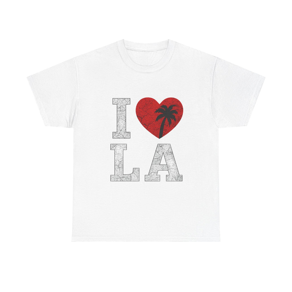 I Love LA Unisex Heavy Cotton Tee | Casual Summer Shirt, Beachwear, Gift for Travelers, Fun Graphic Tee