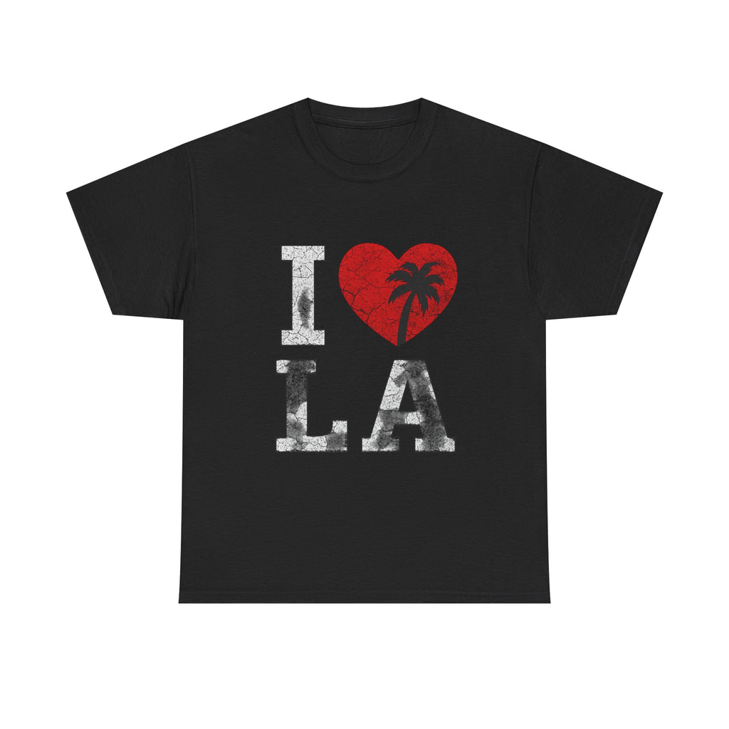 I Love LA Unisex Heavy Cotton Tee | Casual Summer Shirt, Beachwear, Gift for Travelers, Fun Graphic Tee