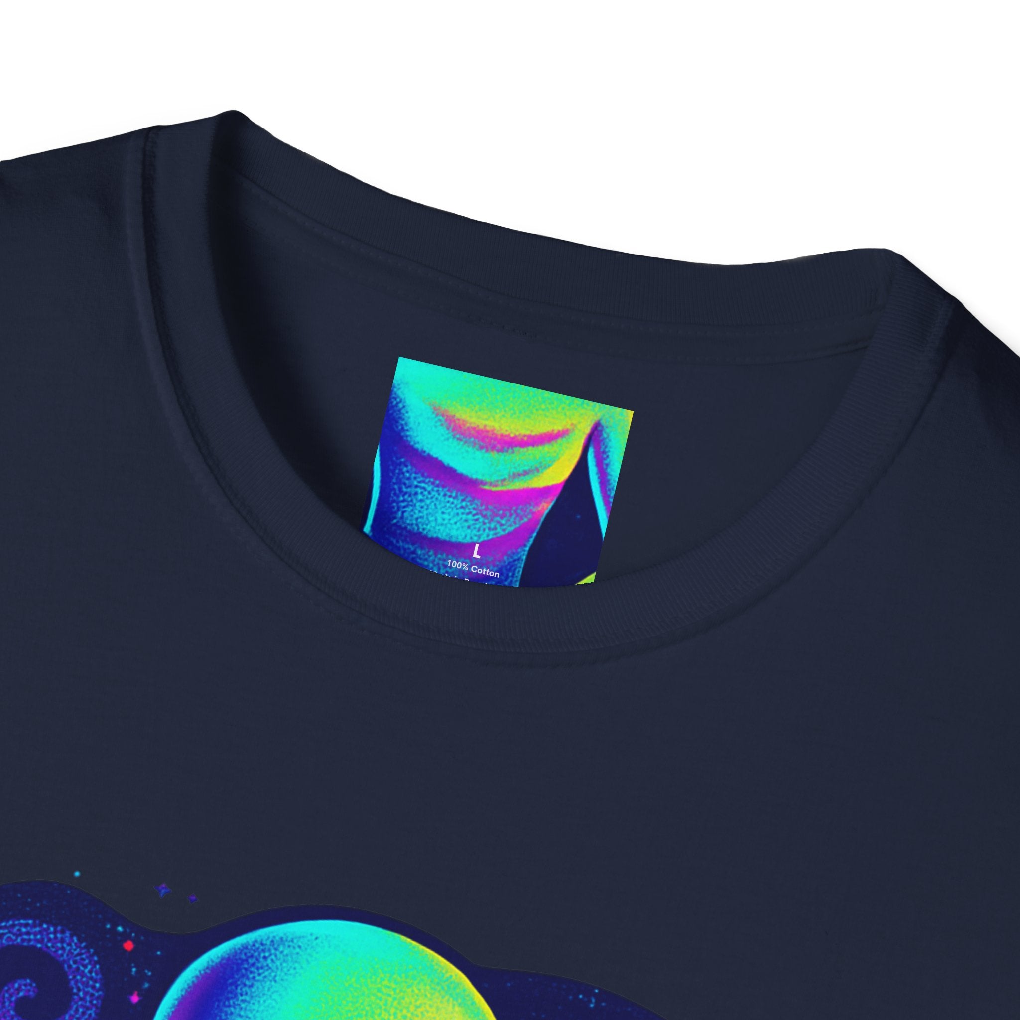 Cosmic Trip Unisex Softstyle T-Shirt - Alien Graphic Tee for Space Lovers, Gift for Birthdays, Festivals, and Casual Wear