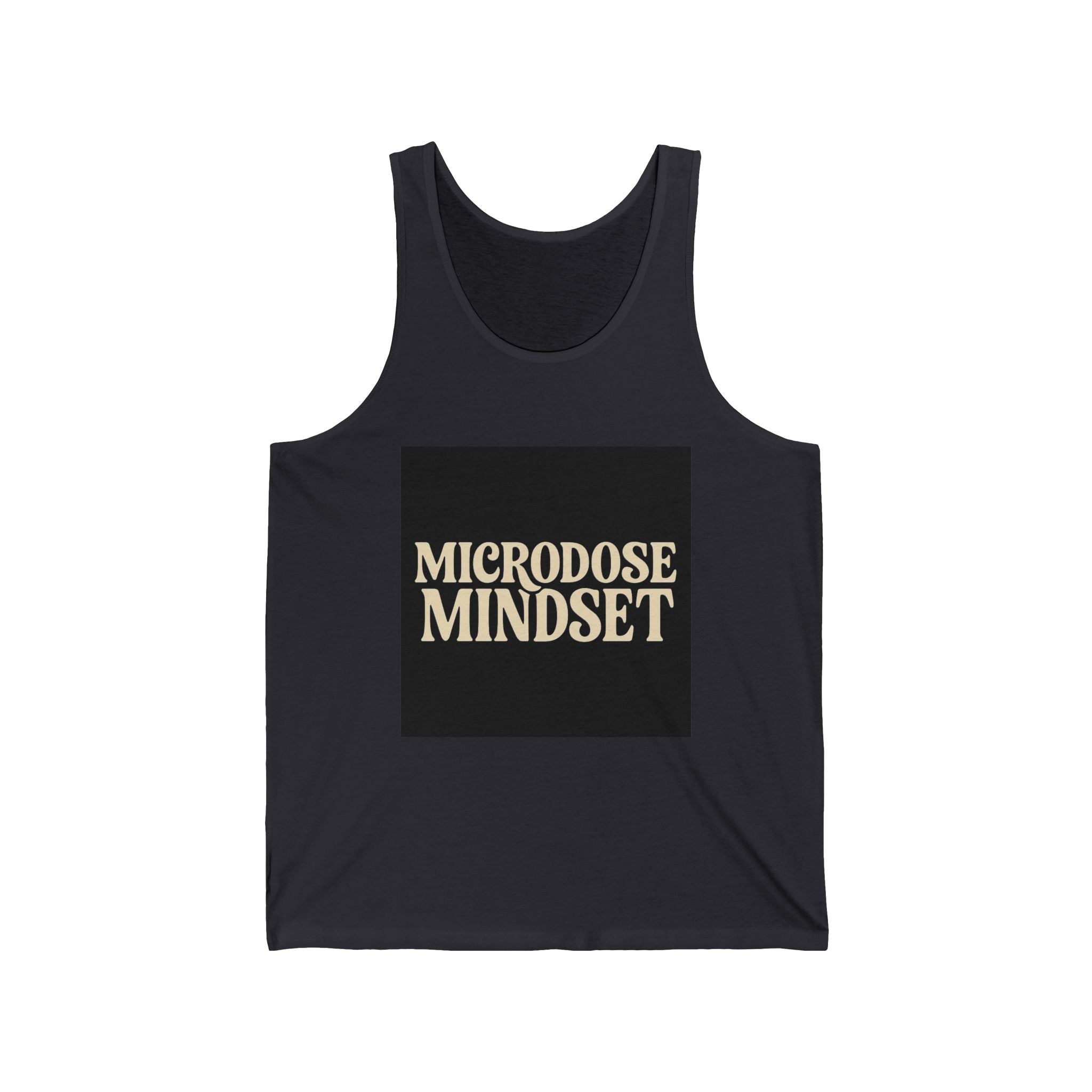 Microdose Mindset Unisex Jersey Tank | Motivational Fitness Wear, Yoga Apparel, Summer Essential, Gift for Athletes