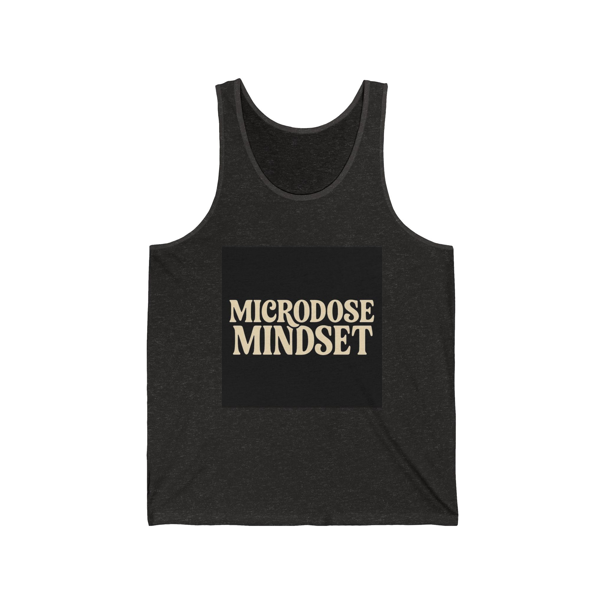 Microdose Mindset Unisex Jersey Tank | Motivational Fitness Wear, Yoga Apparel, Summer Essential, Gift for Athletes