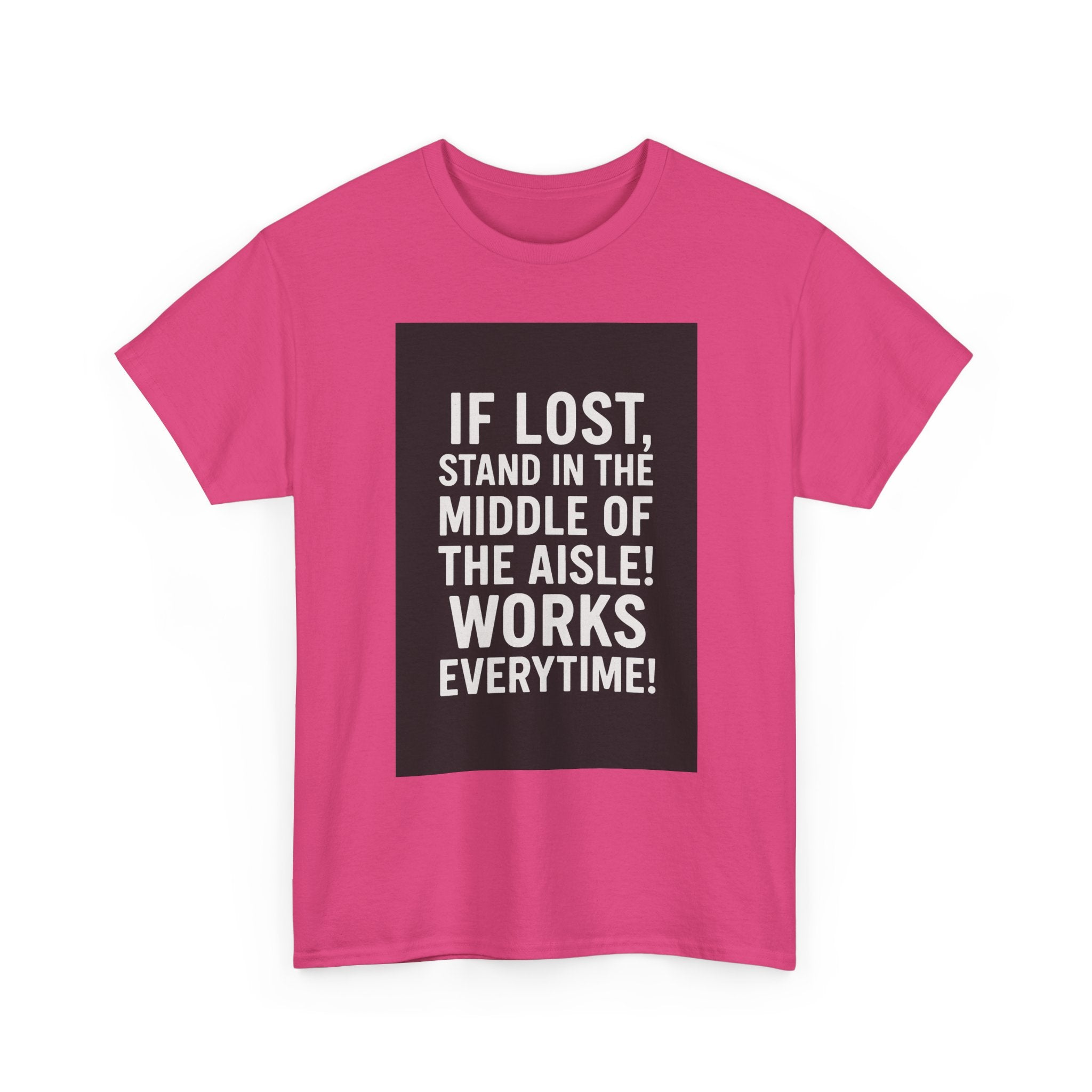 Lost Aisle Humor T-Shirt, Funny Unisex Tee, Gift for Travelers, Quirky Shirt for Adventures, Comedic Apparel