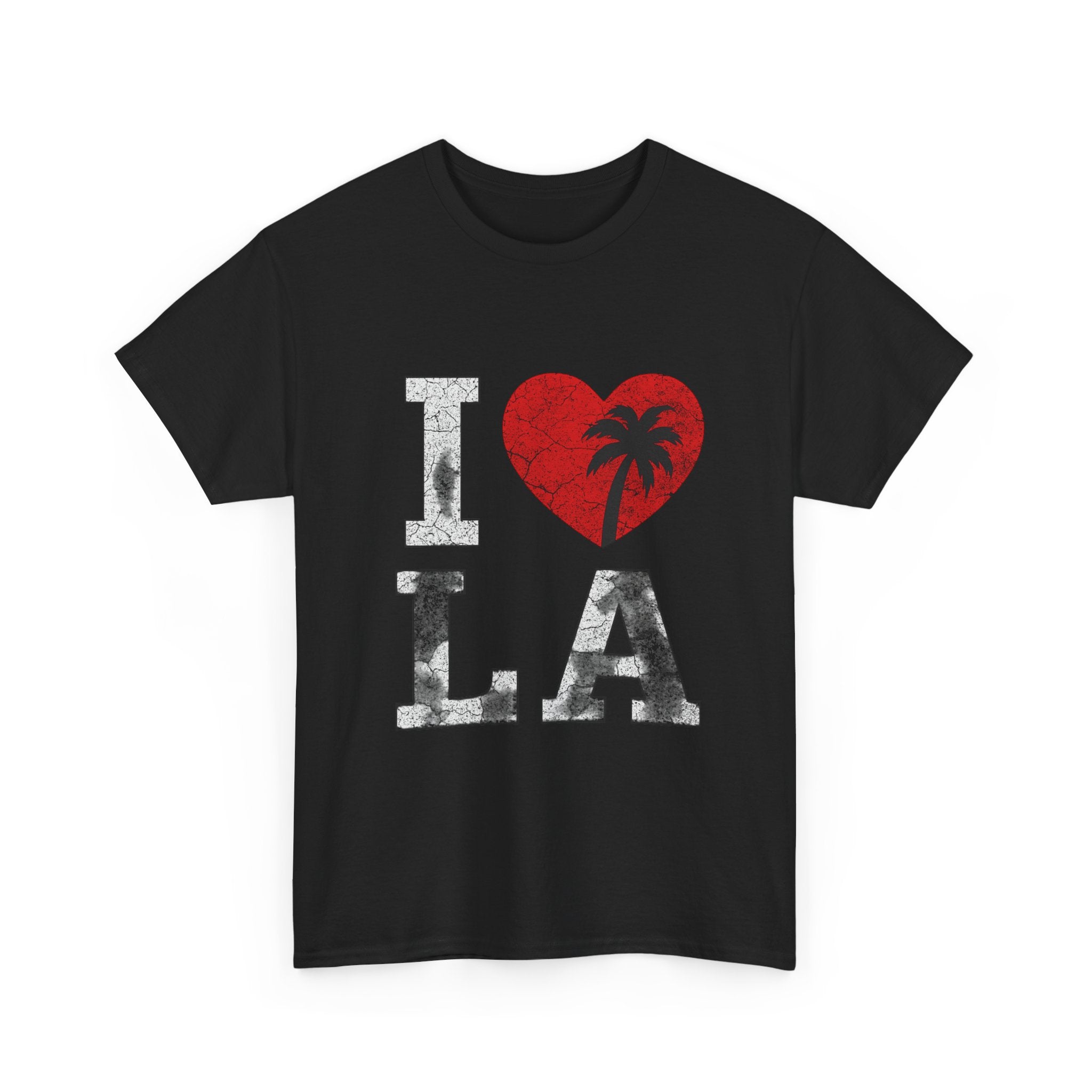 I Love LA Unisex Heavy Cotton Tee | Casual Summer Shirt, Beachwear, Gift for Travelers, Fun Graphic Tee