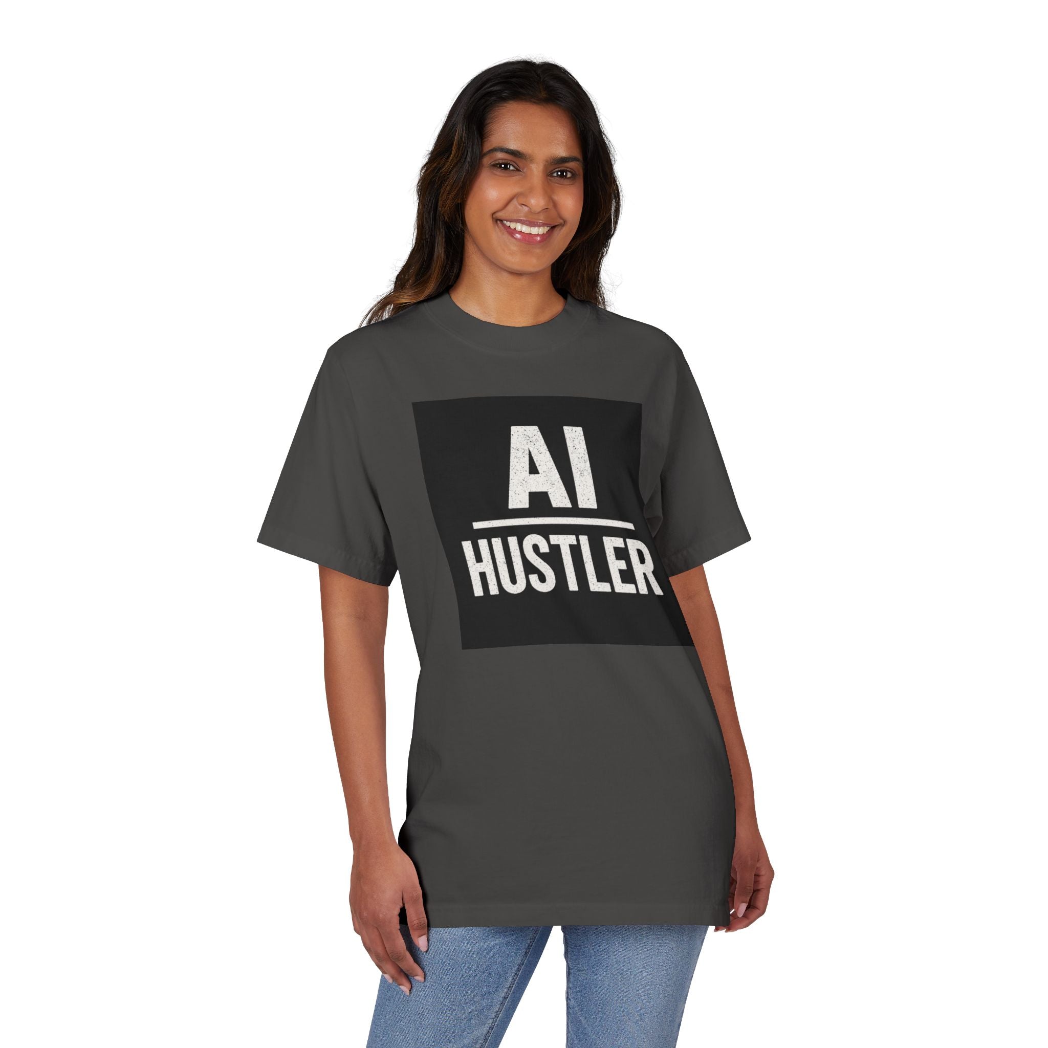 AI Hustler T-Shirt, Unisex Graphic Tee, Entrepreneur Gift, Casual Streetwear, Tech Enthusiast Apparel, Gift for Friends