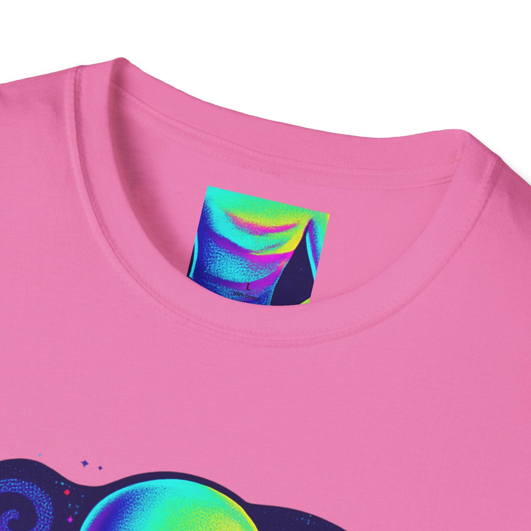 Cosmic Trip Unisex Softstyle T-Shirt - Alien Graphic Tee for Space Lovers, Gift for Birthdays, Festivals, and Casual Wear